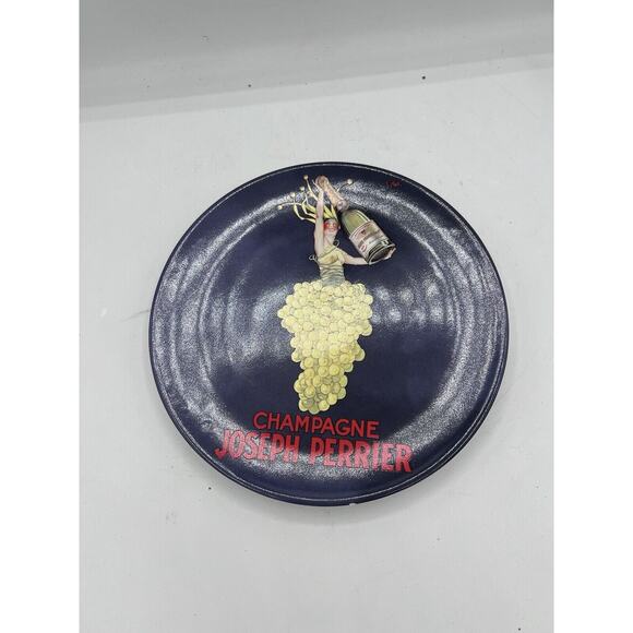 Pottery Barn 3 Cocktail Plates Bubbly Ceramic French 8” Contratto Champagne - Picture 3 of 12